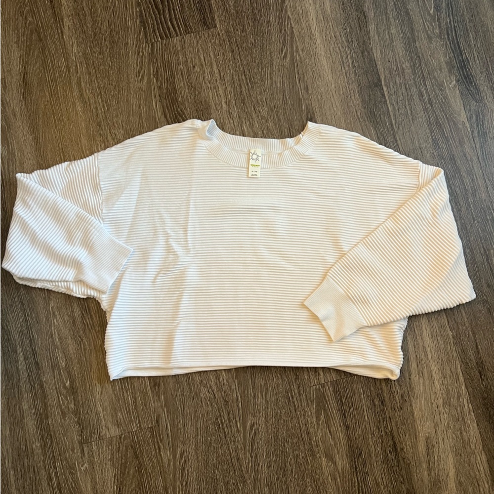 Offline by Aerie Ribbed Cropped Crew Neck Sweater